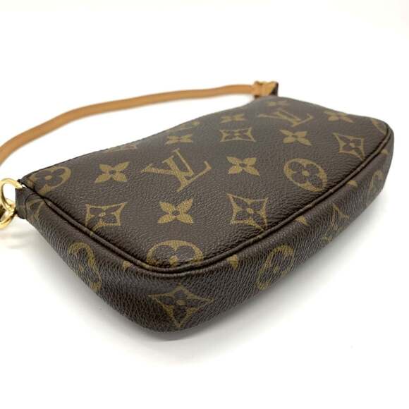 LOUIS VUITTON Authentic Brown Monogram Canvas Pochette Pouch - Picture 3 of 9